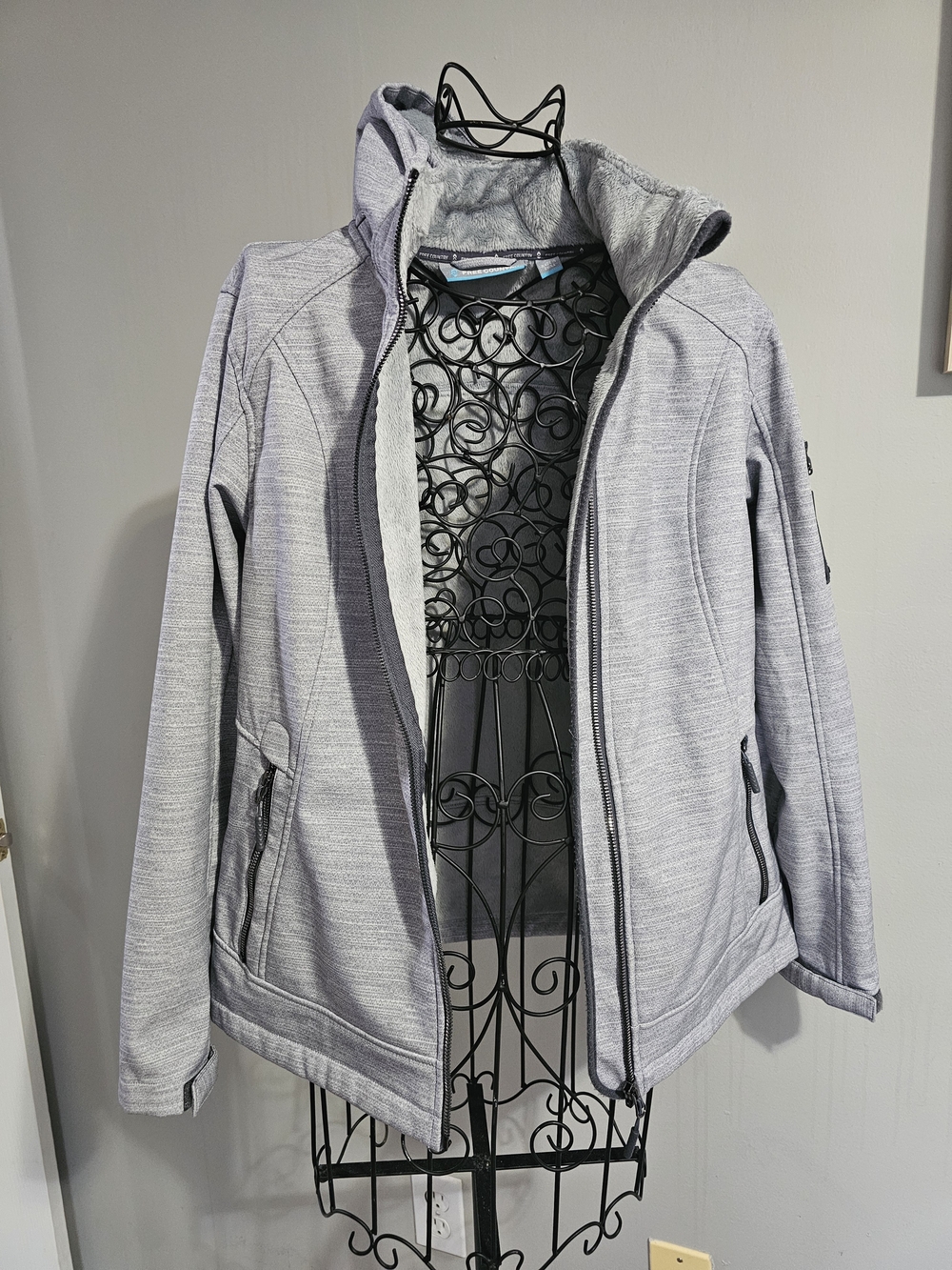Free Country Women's Heather Gray Hooded Performance Jacket - Picture 9 of 9